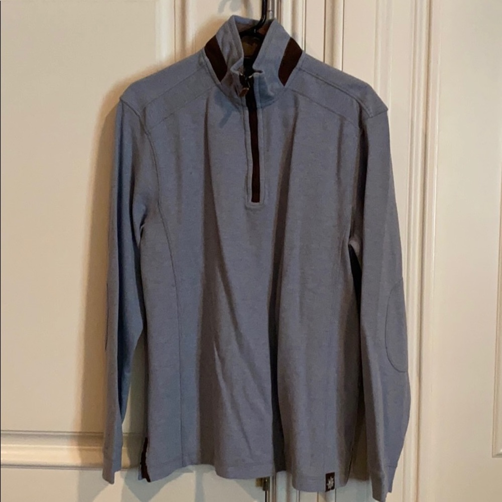 Thaddeus & Tadd grey quarter zip sweater